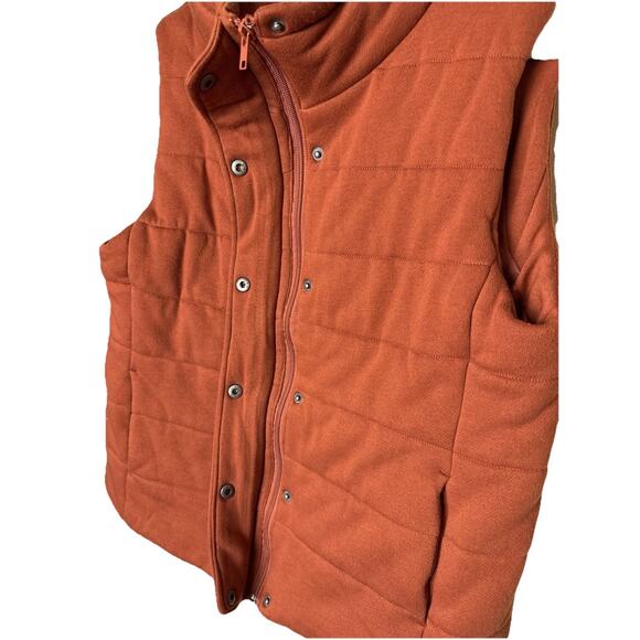 Womens Large Perfect Puffer Vest Burnt Orange Fall Layering by Becaal - Picture 6 of 8